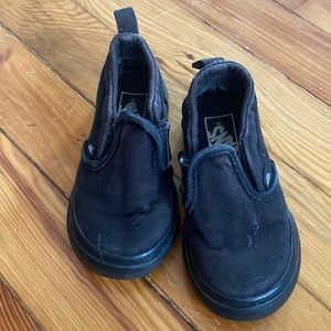 Toddler size 7.5 black slip on vans
